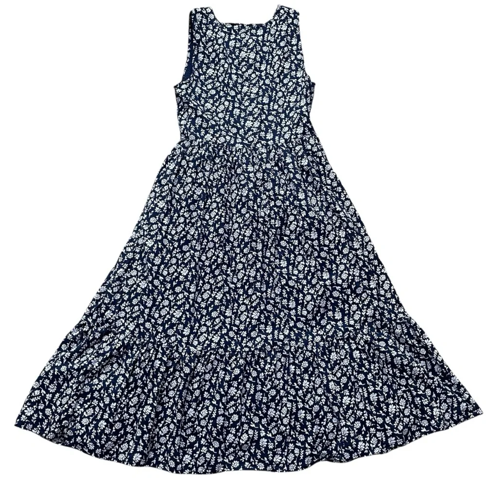 *NWOT* J. Crew Printed Smocked Tiered Midi/Maxi Dress - Picture 6 of 16